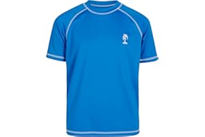 iXtreme Boys' Swim Shirt - Breathable Quick Drying UPF 50+ Sun Protection Short Sleeve Rash Guard for Boys (12M-18)
