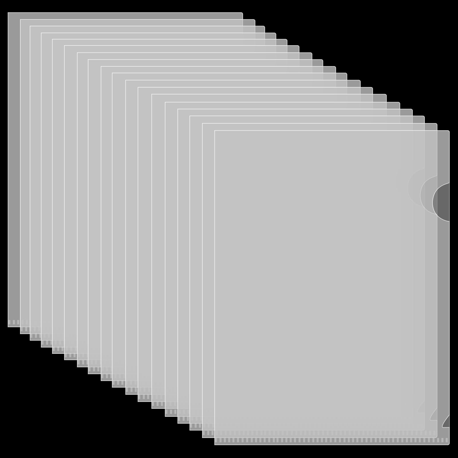 30 Packs Clear A4 Plastic Folders (220 Micron PP) - Plastic Sleeves, Cut Flush Open Top & Side Wallets for Office, School, Work, Report, Presentation, Project Documents File