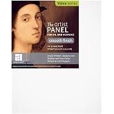 Ampersand Primed Smooth | 8x10 | 1/8" Cradled | Smooth Gesso Panel | Smooth Gessoed Wood Painting Panel for Oil, Acrylic, Pouring &amp; Mixed Media | Canvas Board &amp; Wood Panel Alternative