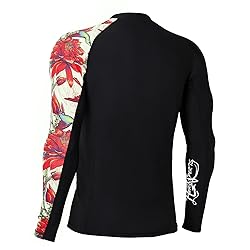 ADOREISM Men's Rash Guard Long Sleeves Splice UPF