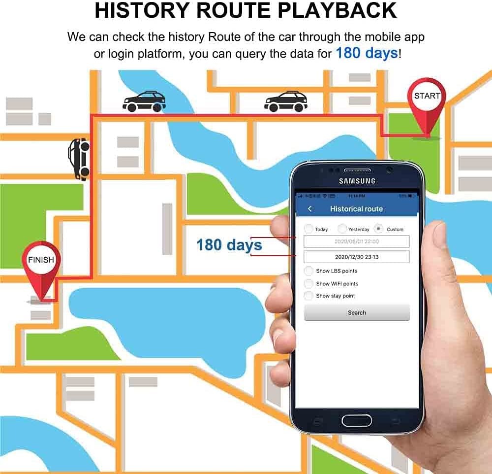 4G GPS Tracker for Vehicles 7800mAh Waterproof Real Time Car GPS Tracker with Strong Magnet Hidden Tracker Device for Cars, Motorcycles, Trucks, Boats, Fleets(4G TK915)