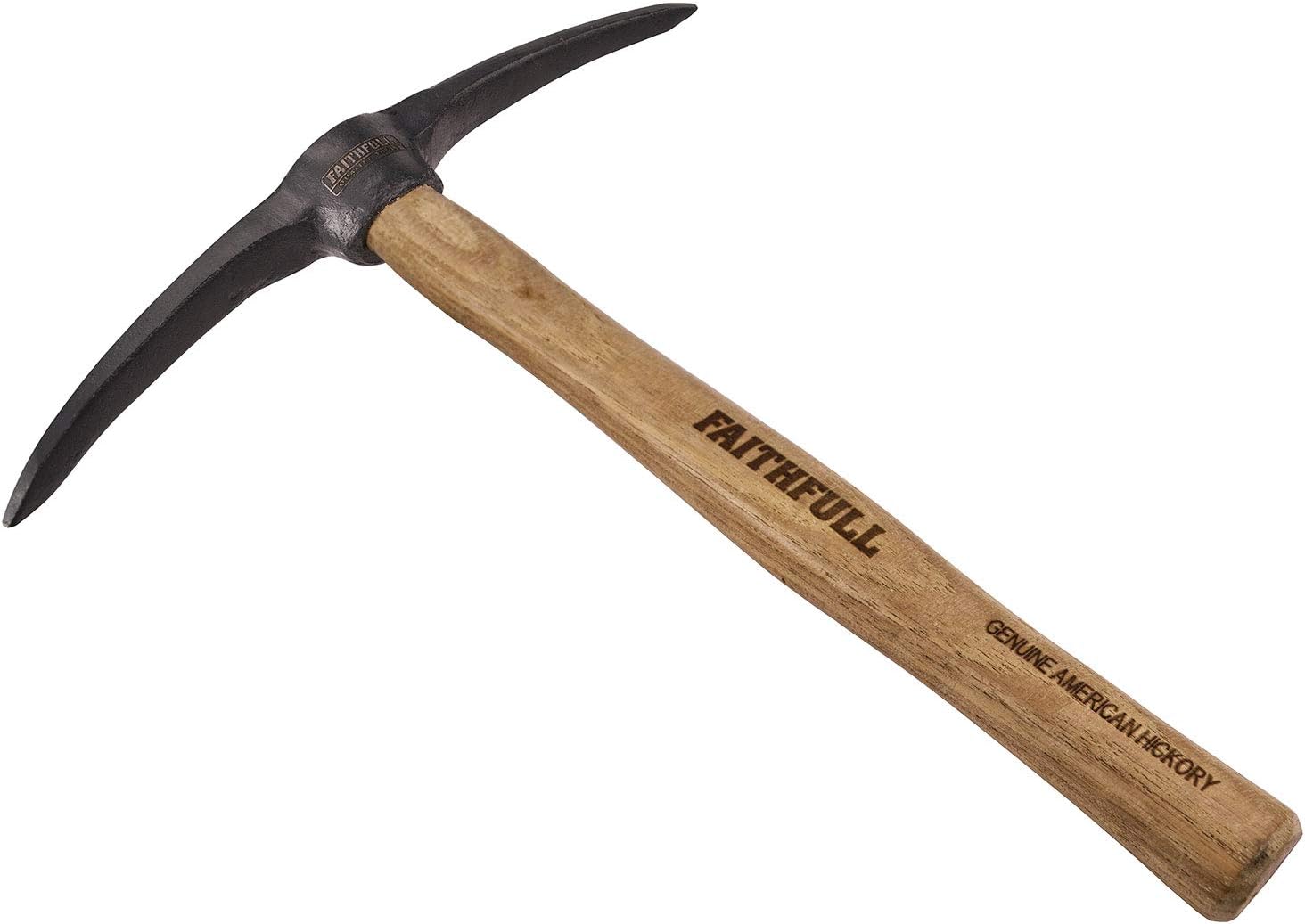 Faithfull Mortar Pick, Double Point, Bricklayers Tool with FSC Certified Hickory Handle for Raking Mortar & Digging Clay