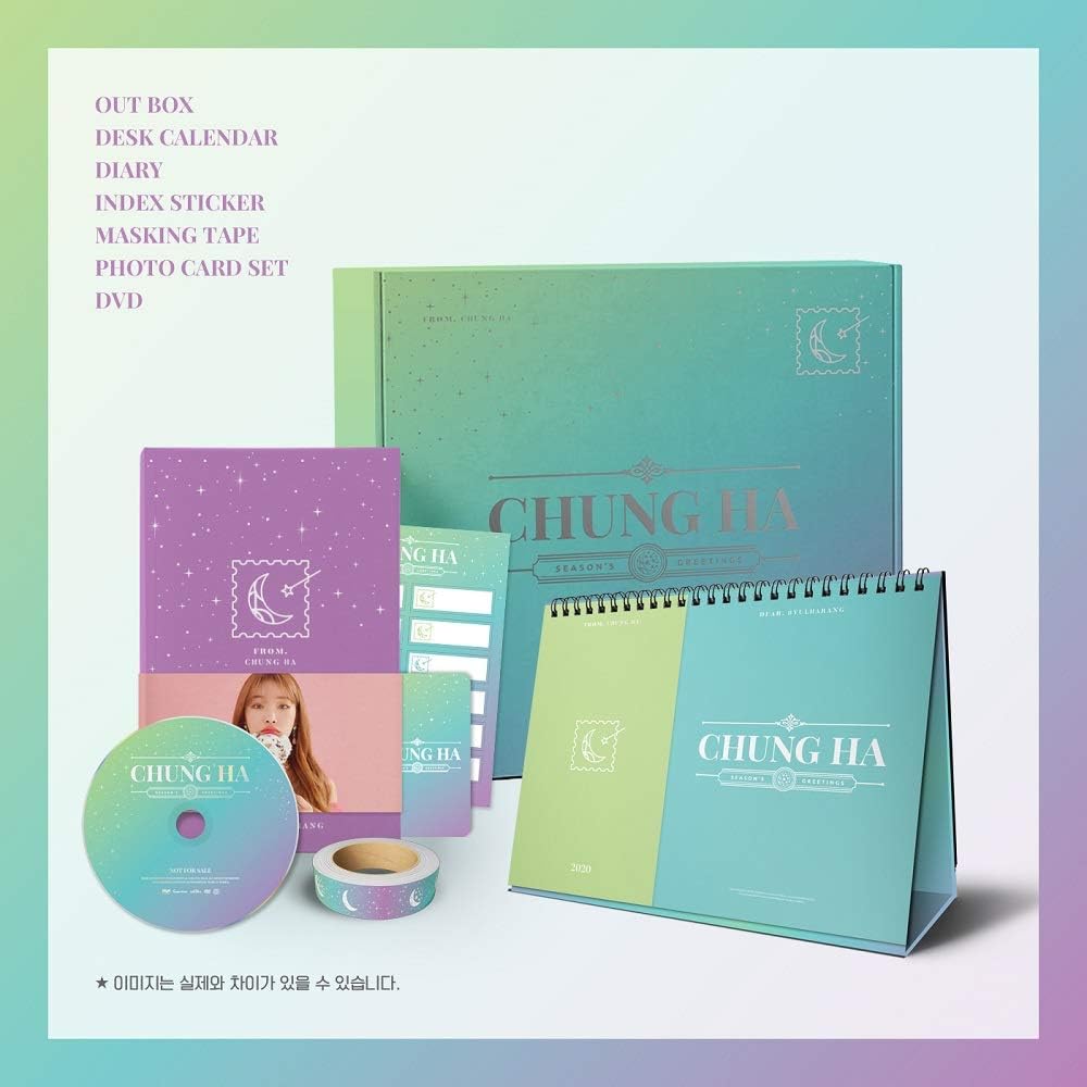 MNH Entertainment CHUNGHA - Season's Greetings 2020 Calendar Set+Extra Photocards Set
