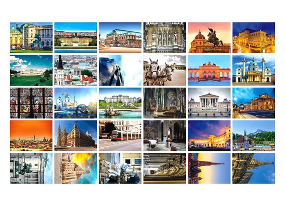 Fendawn Strive 30 PCS Beautiful Artistic Classic Scenery Postcard Artistic Retro Photo Postcards, Austria