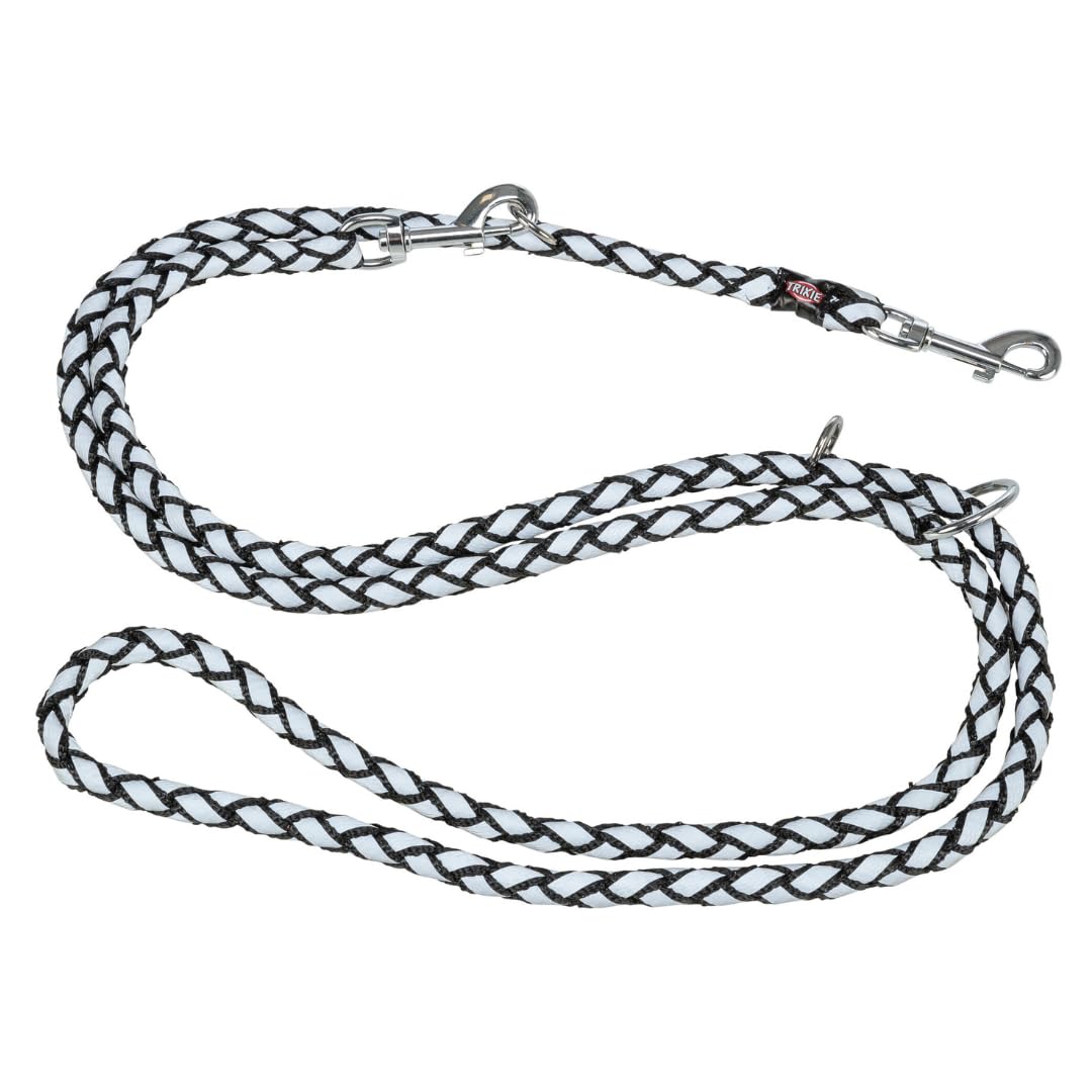 Trixie Safer Life Cavo Reflect Adjustable Leash, Large-X-Large, Grey/Black