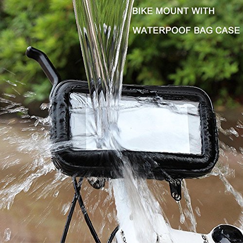 image for GZNIGHT Bicycle Bike Phone Mount Holder Black Universal Water Resistan