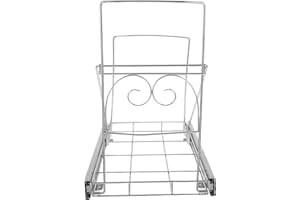 SEWACC Adjustable Kitchen Cabinet Pull-Out Trash Can Rack for 7-11 Gallon Bins, Sliding Under Sink Shelf