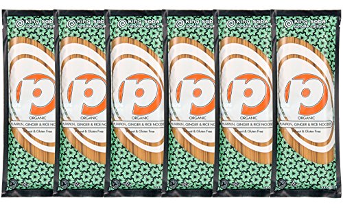 King Soba Gluten-Free, Organic Brown Rice, Pumpkin & Ginger Pasta Noodles 6-PACK