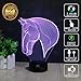 Huiyuan Horse Lamp 3D Illusion Children Night Light Lamp Birthday Festival Gift Table Desk Lamp for Kids Girls Horse Lovers by HUI Yuan
