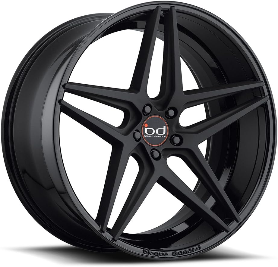 22" Inch Staggered Blaque Diamond BD-8 Gloss/Matte Black Wheels & Tire Package | LEXANI FORGIATO ASANTI GIOVANNA CAMARO CHARGER 300C BMW X5 X6 RANGE ROVER