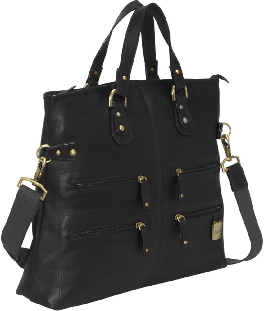 Zip Tote Bag Color Black Clothing
