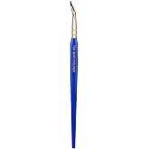Bdellium Tools Professional Makeup Brush - Golden Triangle 708 Bent Eyeliner - With All Vegan and Soft Synthetic Fibers, For Smooth Application (Blue, 1pc)