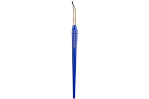 Bdellium Tools Professional Makeup Brush - Golden Triangle 708 Bent Eyeliner - With All Vegan and Soft Synthetic Fibers, For Smooth Application (Blue, 1pc)