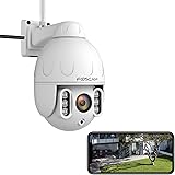 FOSCAM SD4 2k 4MP Outdoor Security Camera, 5G/2.4GHz WiFi PTZ IP Surveillance Camera with 4X Optical Zoom, Smart AI Human Det