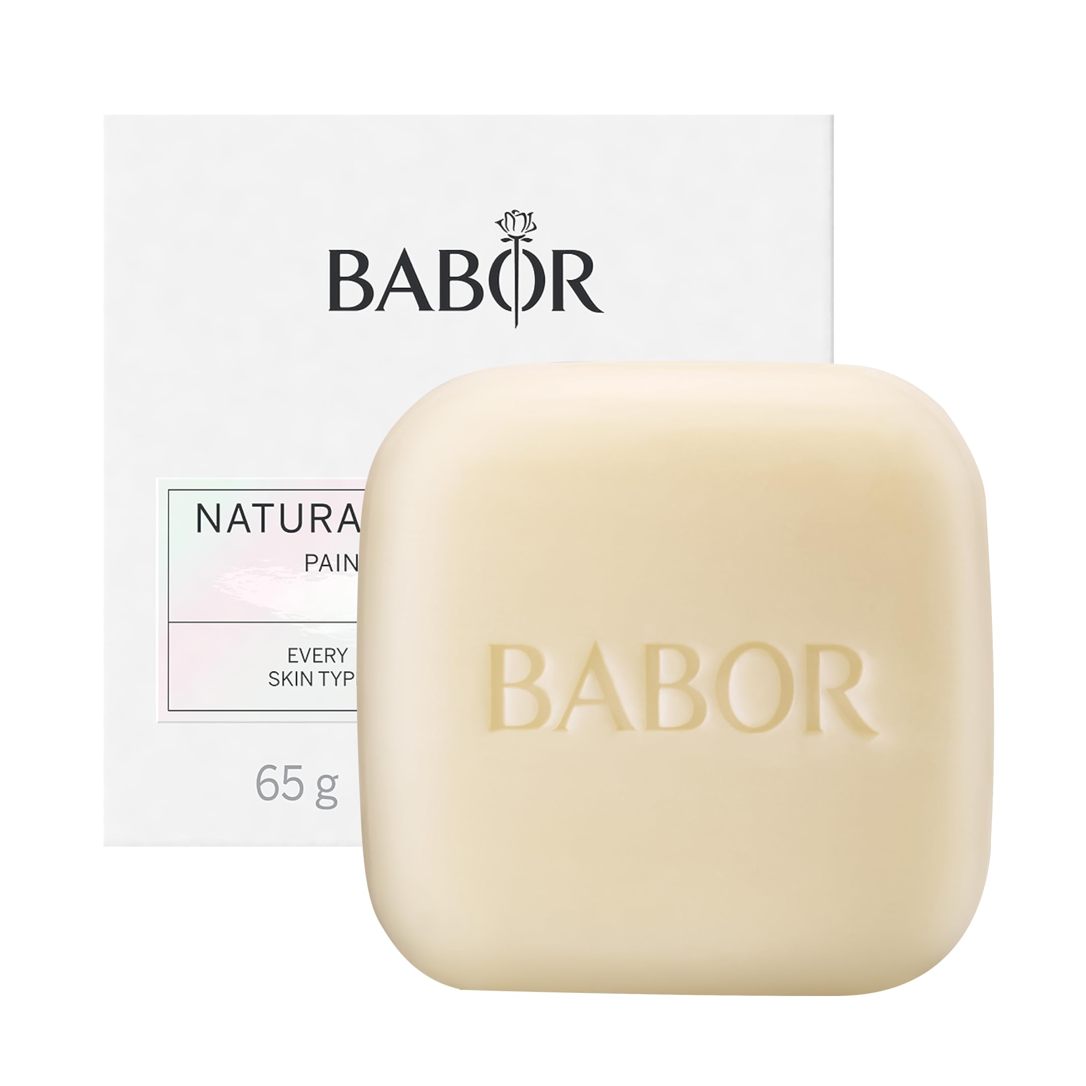 BABOR Natural Cleansing Bar for oily and combination skin, Efficient facial cleanser for a clear skin, With aloe vera and baobab oil, 1 x 65 g