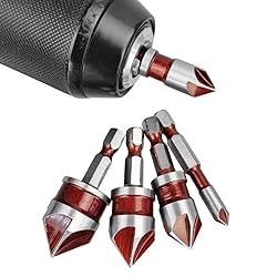 5PCS Countersink Drill Bit Set, Premium HSS