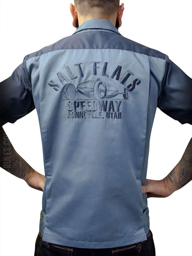 Rum ble59 – Bolos Camiseta – Salt Flats Speedway – Color Azul Oscuro azul oscuro Large: Amazon.es: Ropa y accesorios