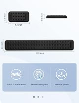 VAYDEER Ultra-Comfort Ergonomic Keyboard & Mouse Wrist Rest Set 17.3" Black view 7