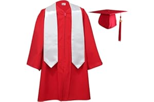 OSBO GradSeason Unisex Matte Kindergarten Graduation Gown Cap Tassel Set 2025 with White Plain Stole