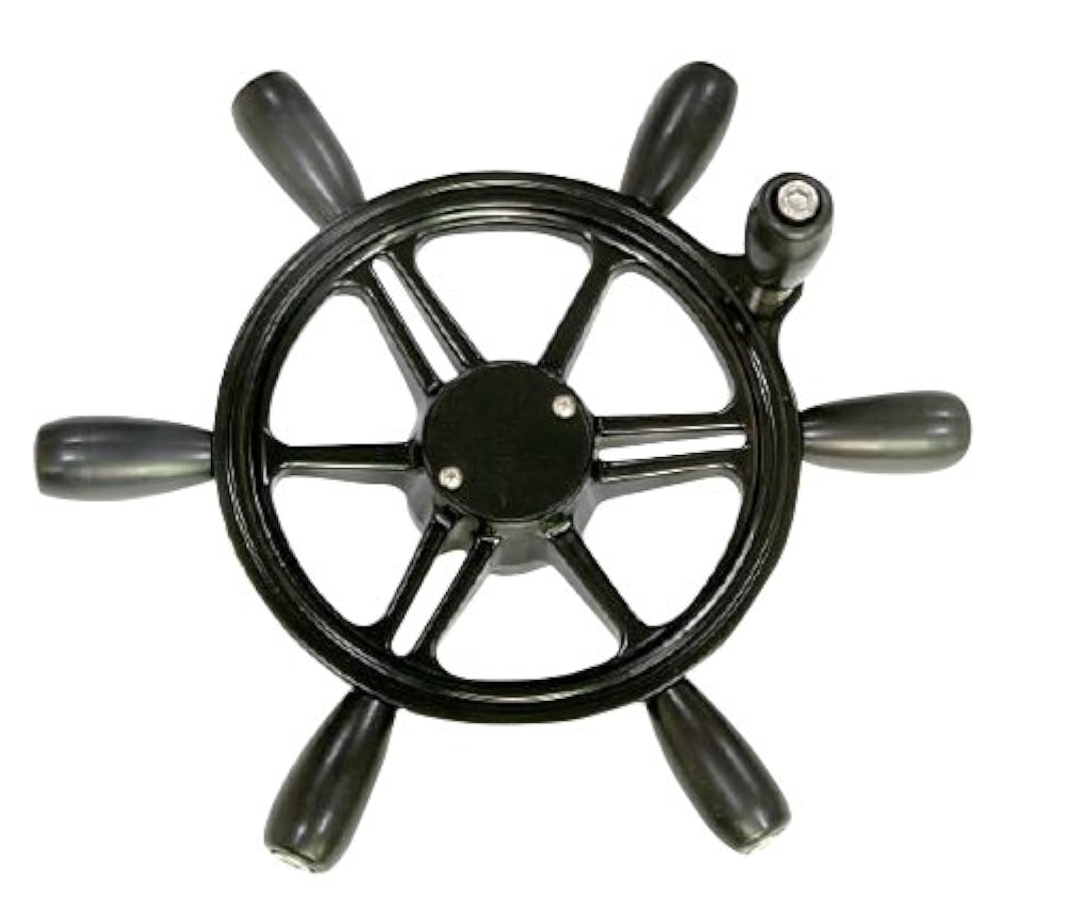 Woqi WH007 Aluminum 5-spoke Marine Boat Steering Wheel in 13 1/2" Diameter (black)