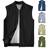 Lightweight Vest for Men Outerwear Casual Sleeveless Summer Jacket Outdoor Hiking Travel Golf Vest with Pockets