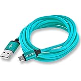 Micro USB Cable, PROWORX Durable Micro USB (6ft) Baby Blue Cable High Speed USB 2.0 A Male to Micro B Sync and Charging Charger Cables For Samsung, LG, Motorola, HTC, ZTE, Android Phones