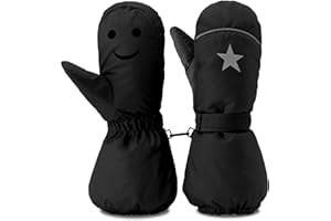 HIGHLOONG Kids Waterproof Ski Snowboard Gloves Mittens Thinsulate Lined Winter Cold Weather Gloves for Boys and Girls