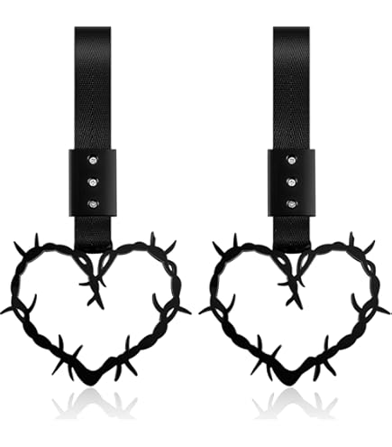 Amazon.com: Fabbay 2 Pieces Heart Handle Keychains Car Accessory