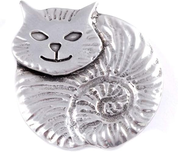 Amazon St Justin Pewter Fat Cat Brooch ブローチ 通販