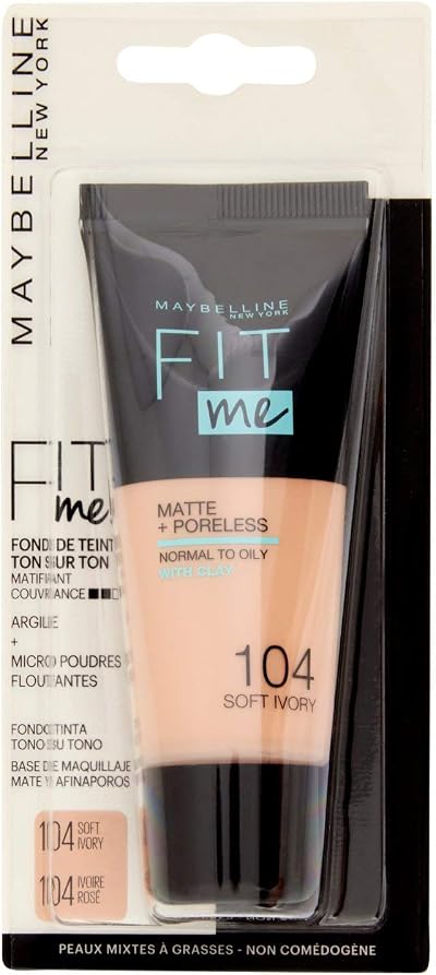 Maybelline Fit Me Matte & Poreless Foundation 30ml 04 Soft Ivory