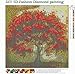 MXJSUA 5D Diamond Painting Full Round Drill Kits for Adults Pasted Arts Craft for Home Wall Decor Falling Flower Tree 12x12in