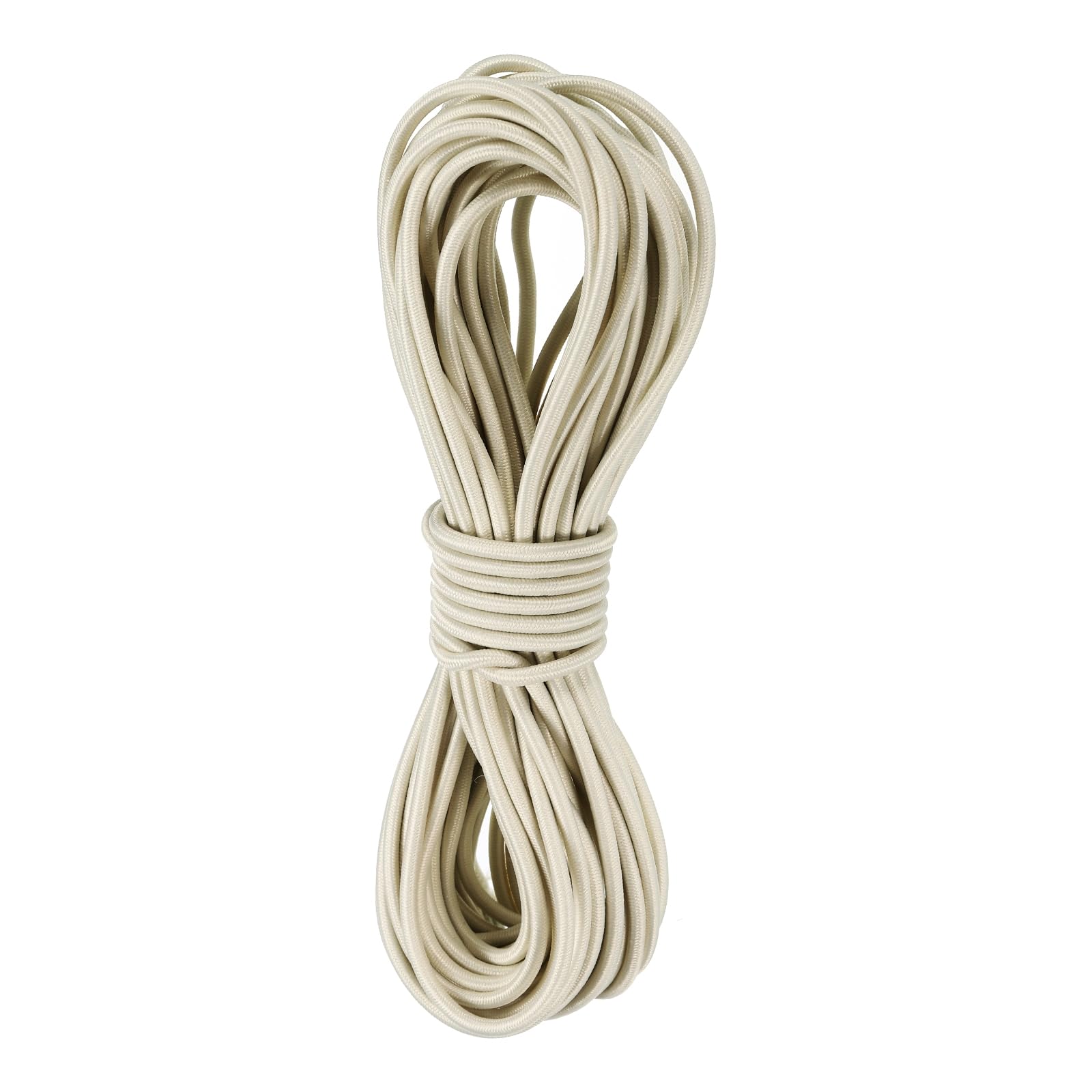 Rebower Elastic Cord Stretch String Heavy Rope 2.8mm 11 Yards Long Rubber Rope [for Sewing, Camping, DIY Craft, Bead Necklaces Making, Outdoor] - Beige