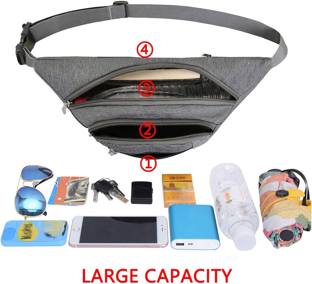 Waterproof bumbags and Fanny Packs for Women Men Hiking Running Travel Dog wolking Waist Bag for Women Men Ladies Boys Waterproof for Outdoor Sport - Image 3