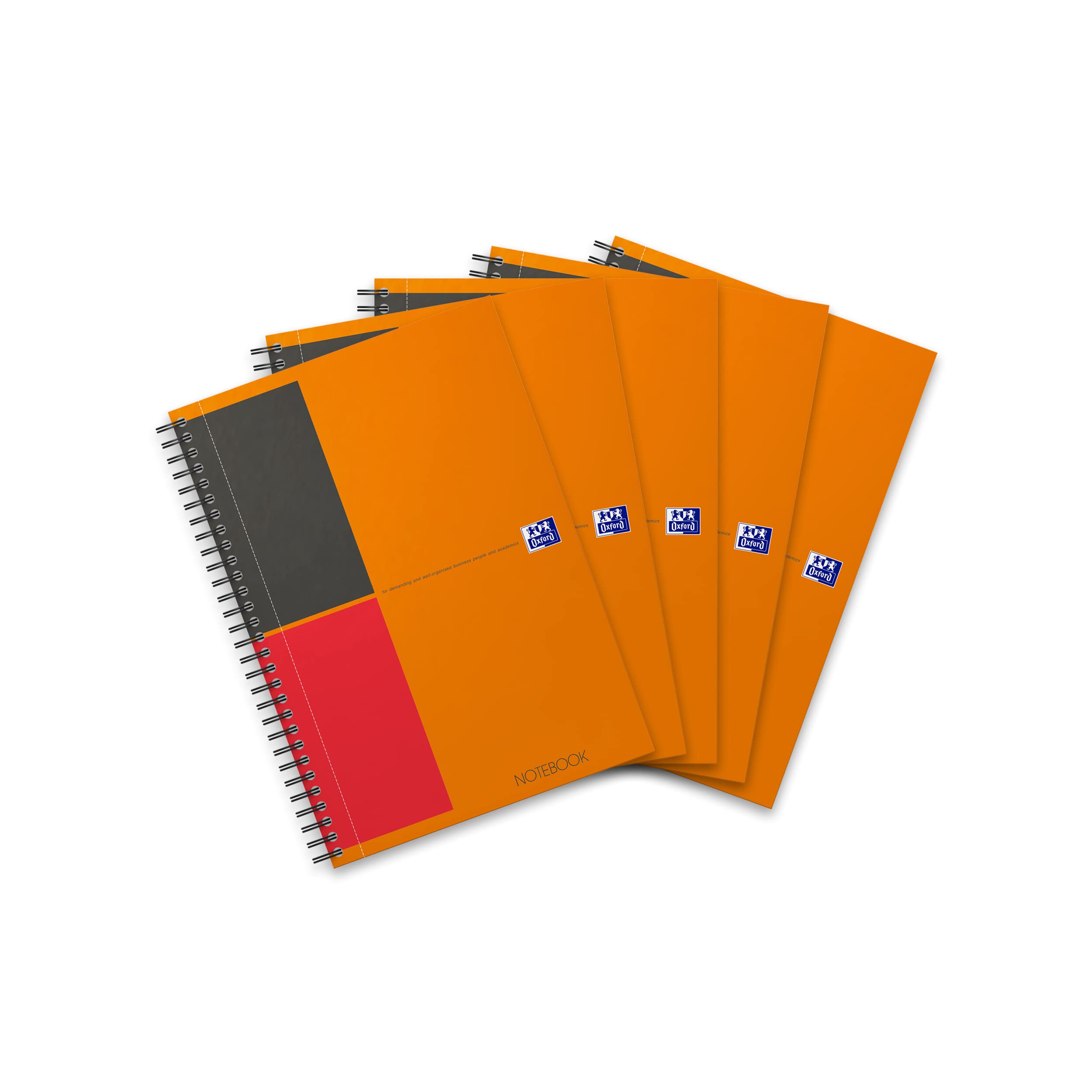 Oxford 400080785 Notebook International B5 Pack of 5 Orange