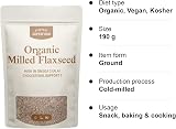 Everyday Superfood Organic Milled Flaxseed 190g Cold Ground Linseed view 3