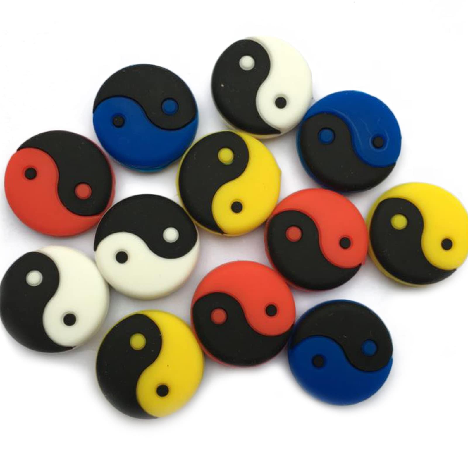 AOTISBAO 12 Pcs Tennis Vibration Dampeners Silicone Racket Shock Absorbers Tennis Racket Accessories for Tennis Players