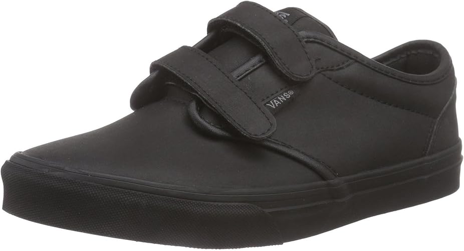black leather vans junior