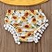 3PCS Newborn Infant Baby Girls Outfit Clothes Off Shoulder Ruffle Crop Top Shirt Bodysuit + Short Pants + Headband Set
