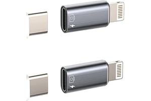for iPhone OTG Adapter Audio Headphone Dongle (2Pack)USB C Female to Lightning Male Charger Data Sync Converter Type-C Camera