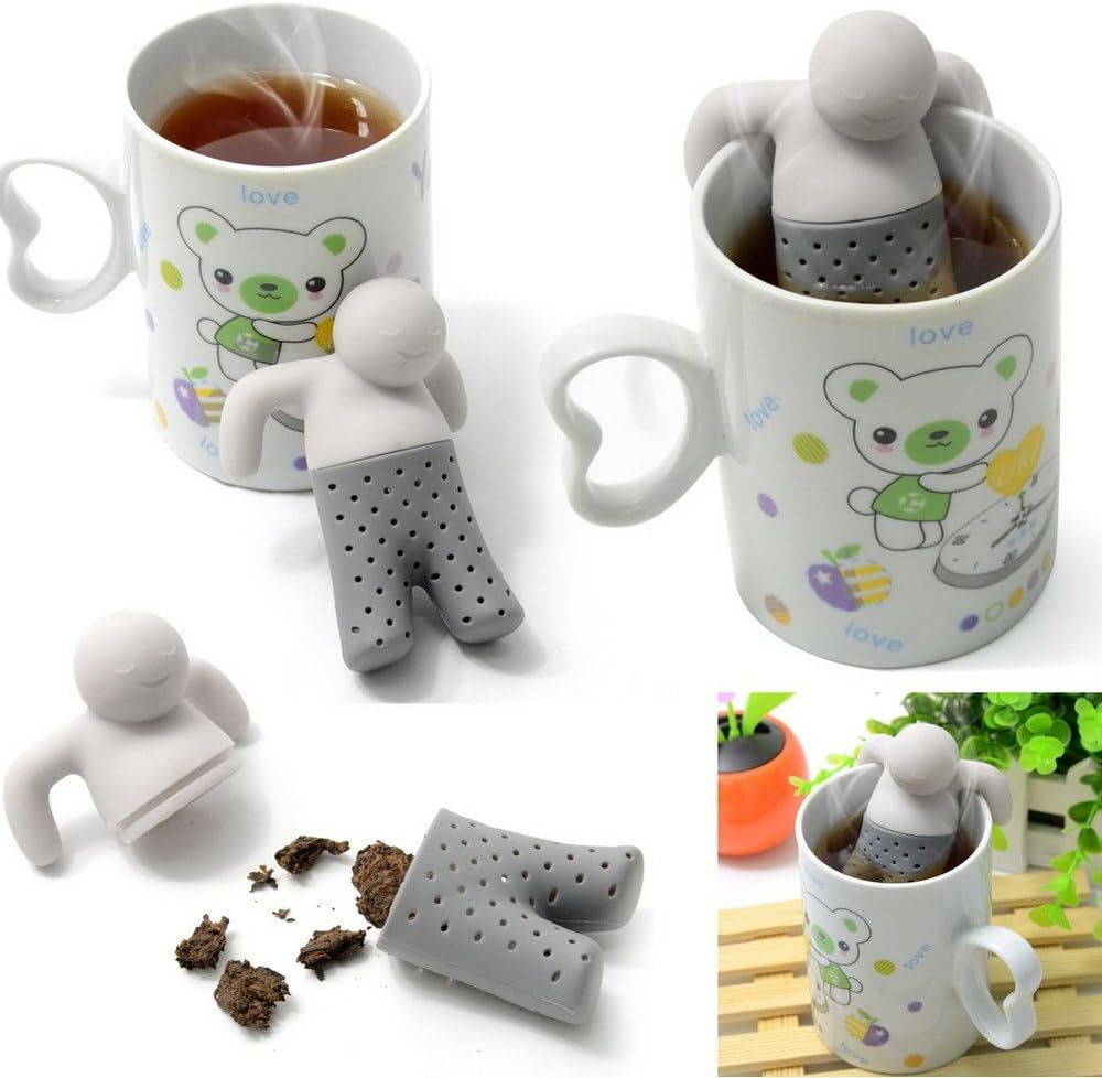 Silicone Infuser Loose Tea Leaf Strainer Herbal Spice Filter Diffuser for Teapot Teacup Mugs