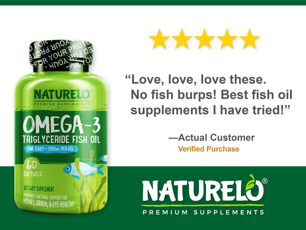NATURELO Omega3 Fish Oil 1100 mg Triglyceride Omega 3 High