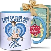 Koouyiedy This is the Ass of a Killer Bella Mug 11OZ Blue - Funny Friendship Gifts for Women Birthday - Best Friend Gift for Women Friend Bestie Coworker Boss - The Office Coffee Mug