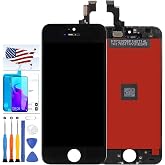 LCD for iPhone 5s/SE 2016 Screen Replacement A1453 A1457 A1518 A1528 A1530 A1533 Screen Replacement 4inch Digitizer LCD Touch Display Assembly +Tools (Not Fit for iPhone 5/SE 2020/2022) (Black)