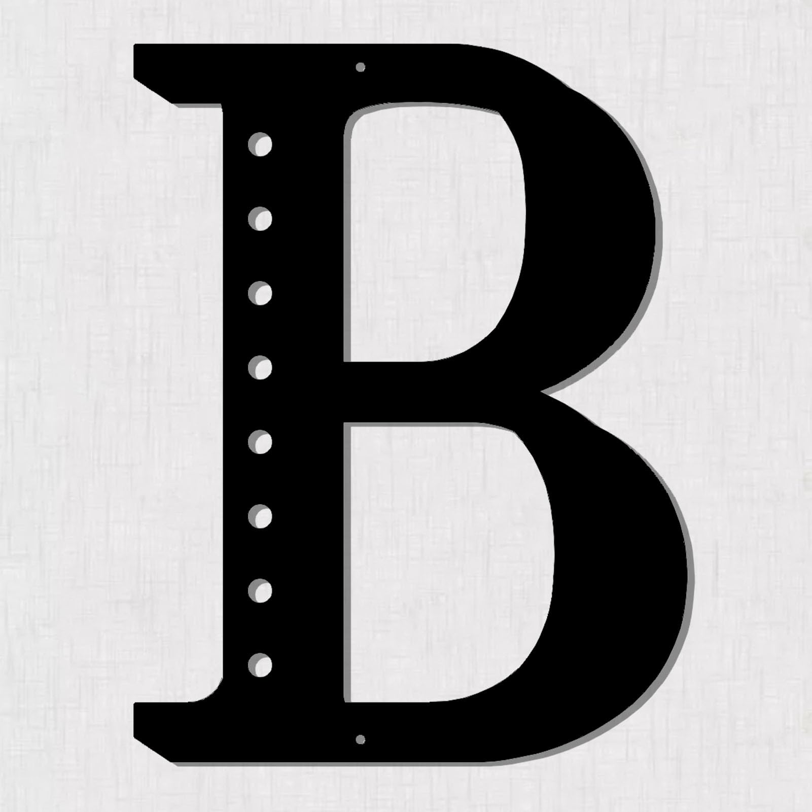 Resama 11'' Black Metal Letters for Wall Decor, Visual 3D Large Alphabet, Decorative Farmhouse Hanging Letter Sign for Living Room Bedroom Office Home Party (B)