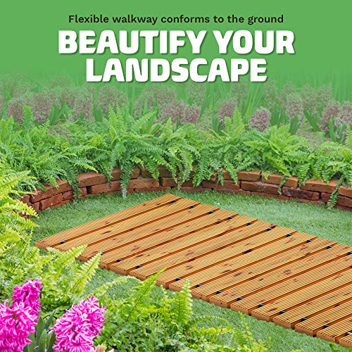 Zyppio RollOut Garden Pathway, 8’ Long, Straight, WeatherResistant Walkway for Outdoor Patios