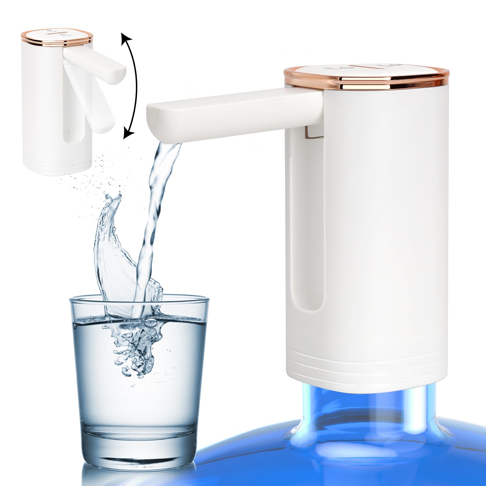 Photo 1 of Ytqyphu Water Dispenser for 5 Gallon Bottle,Foldable Portable Water Bottle Pump?USB Charging Electric Drinking Water Pump?for Camping Essentials, Water Table ?Kitchen, Office, Picnic