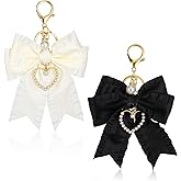 Vin Beauty 2 Pcs Bow Keychain - Bow Purse Charm - Bow Keychain for Purse & Bag - Bowknot Charm Keychain Accessories for Women & Girls