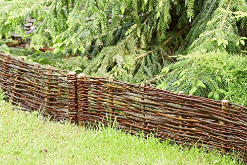 MC.Sammler 10 x Beeteinfassung aus Weide 16 Größen (Länge: 120 cm Höhe: 20 cm) Weidenzaun Rasenkante Beetbegrenzung… – Bild 8