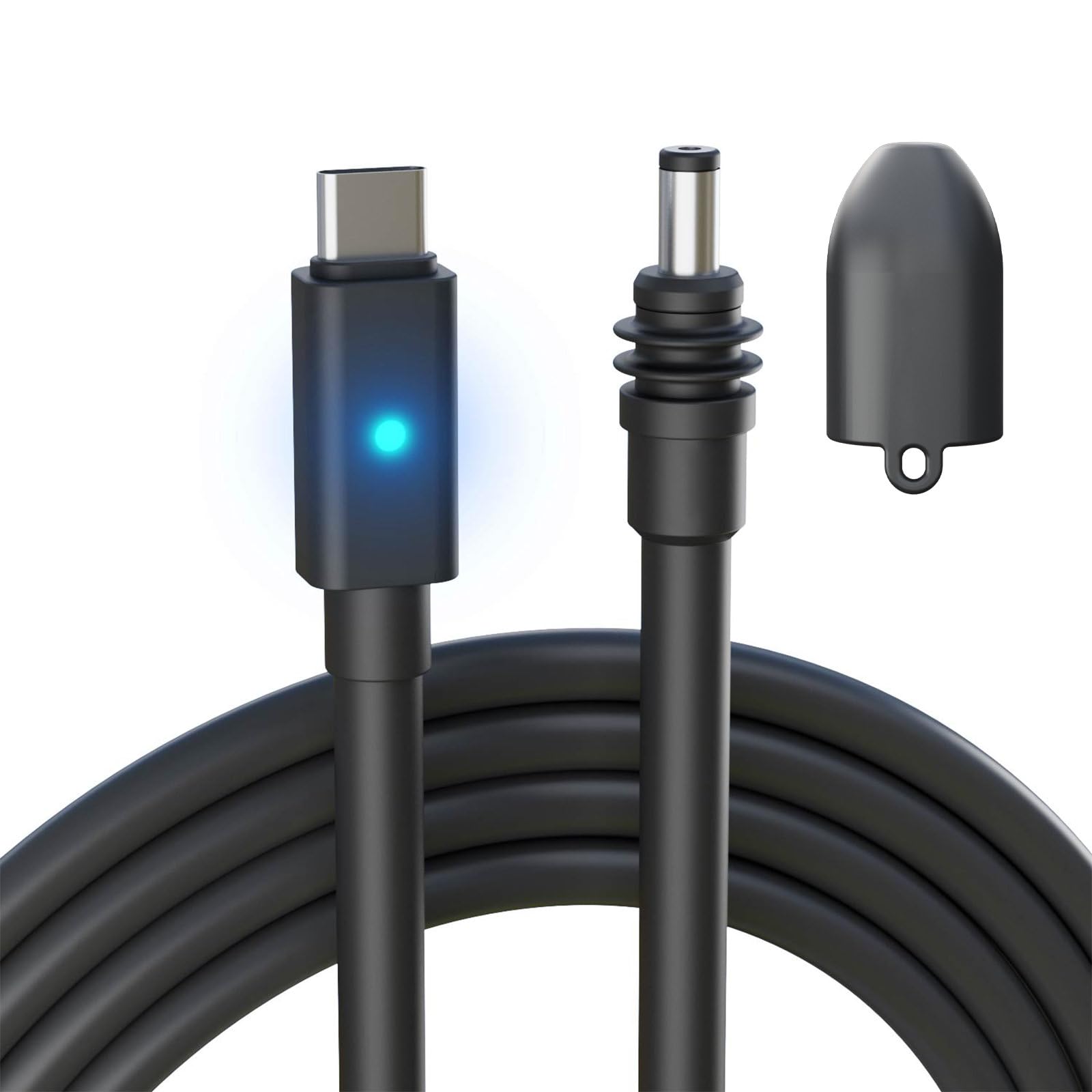 Photo 1 of Klutchtech for Starlink Mini Cable 2M/6.5FT, Starlink Mini USB C Cable Cord with Indicator Light 16AWG, USB C to DC Power Cord with Caps Waterproof 2M/6.5FT