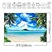 Avezano 7x5ft Summer Beach Backdrops for Photography Blue Sea and Sky Background Palm Trees Photo Backdrop for Photo Booth